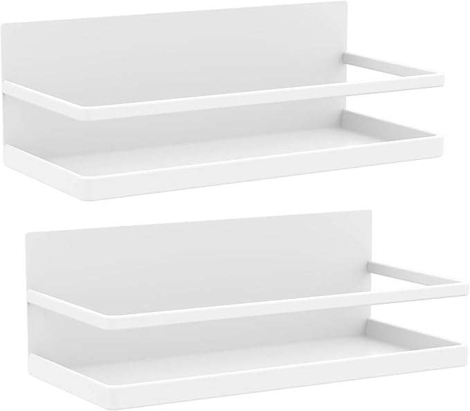 Magnetic Spice Rack Organizer Single Tier Refrigerator Spice Storage Shelf by Hoopoton