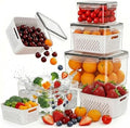 4 Pack Fruit Storage Containers with Removable Colanders