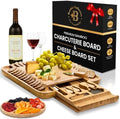 Charcuterie Board Cheese Board Set with Accessories - Bamboo Wooden