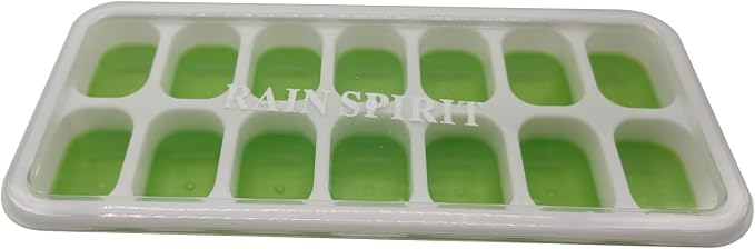 RAIN SPIRIT Ice Cube Trays, 2 Pack Durable Stackable Ice Trays by RAINSPIRIT