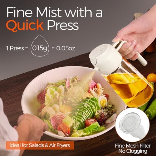 YARRAMATE 16 oz Glass Olive Oil Sprayer