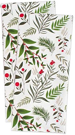 DII Christmas Kitchen Towel Set, Floral Tea Towels for Baking