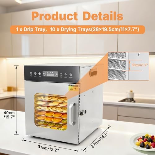 Hakka Food Dehydrator Machine, 10 Stainless Steel Trays