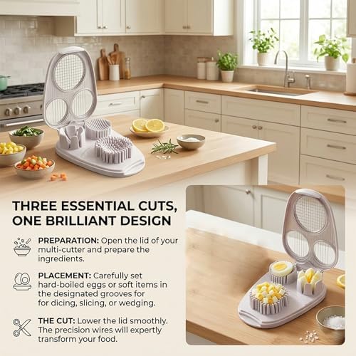 3-in-1 Stainless Steel Egg & Mushroom Slicer