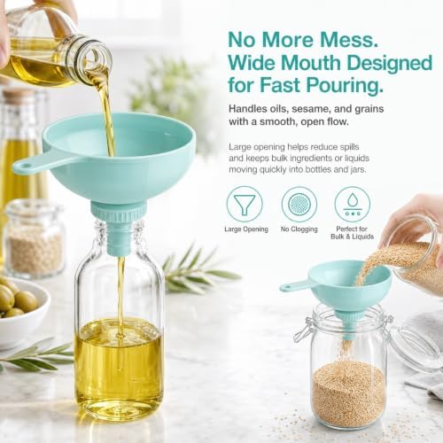 RUIGENG7-in-1 Wide Mouth Versatile Kitchen Funnel