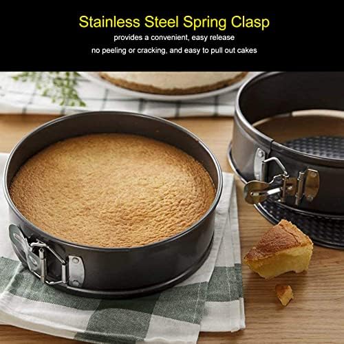 Topyond 3Pcs Cake Pan Set Non Stick Round Springform Baking Tools