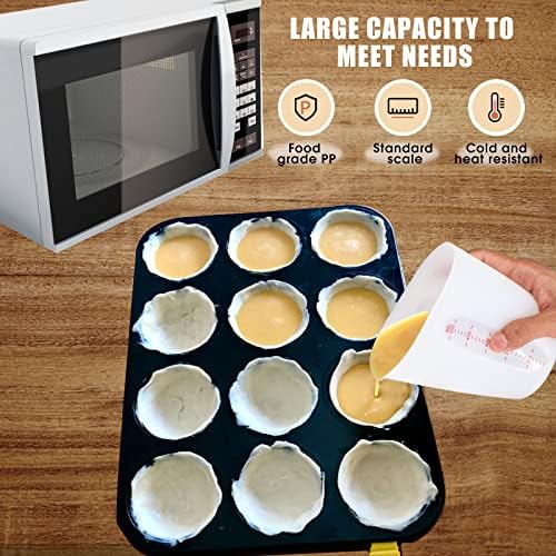 Food-Grade Silicone Measuring Cups for Chocolate Melting 2 Cup + 1 Cup