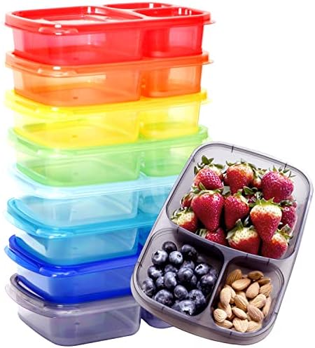 Youngever 8 Pack Bento Lunch Box, Meal Prep Containers, Reusable