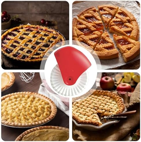 Pie Crust Cutter | Crinkle Cutter Roller Pie Top | Ergonomic Making