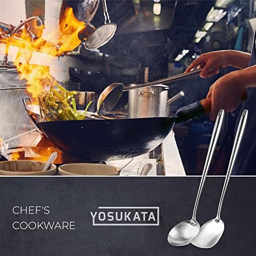 YOSUKATA 17’’ Wok Spatula and Ladle Set of 2