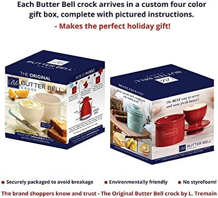 Butter Bell Crock by L. Tremain French Ceramic Butter Keeper, Sea