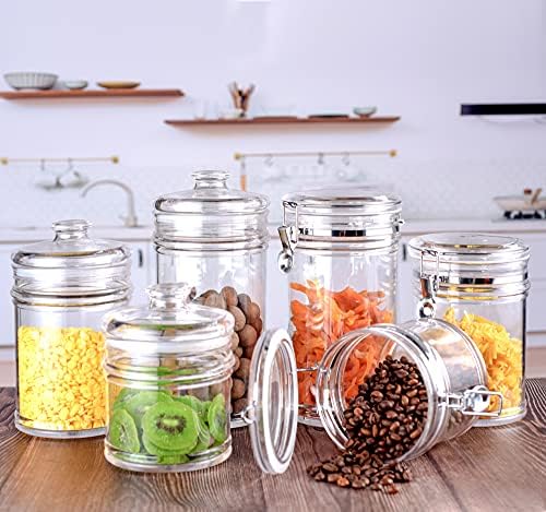 50 oz Reinforced Medium Acrylic Canister with Locking Clamp, Airtight