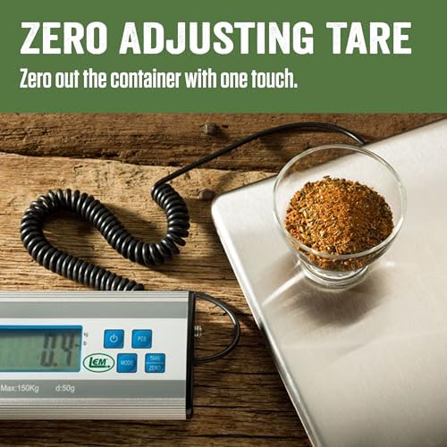 LEM Products 330 lb Stainless Steel Digital Scale, Silver