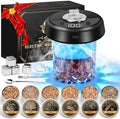 Electric Whiskey Smoker Kit - 7-Color LED, 6 Wood Flavors