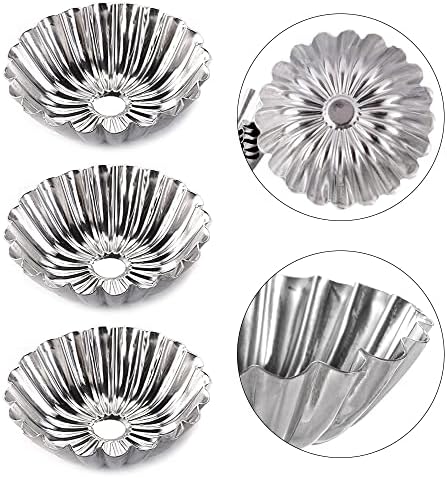 12 Pcs Aluminum Alloy Mini Tart & Pie Pan Set - Cake Cup Jelly Mold