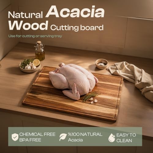 Riveira Acacia Wood Cutting Board, 20 x 30
