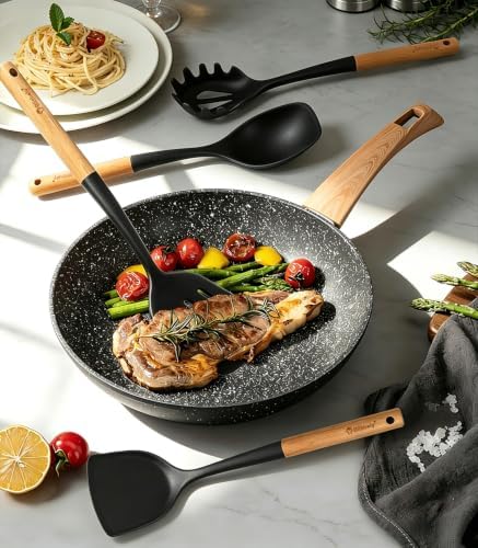 Large Silicone Cooking Utensils Set, 10Pcs