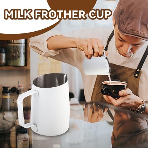 420ml/14oz Milk Frothing Pitcher, Stainless Steel Milk Frother Jug