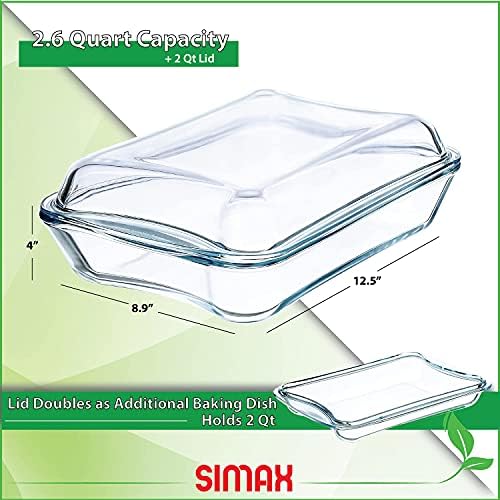 Simax Exclusive 2.6-Quart Clear Glass Roaster