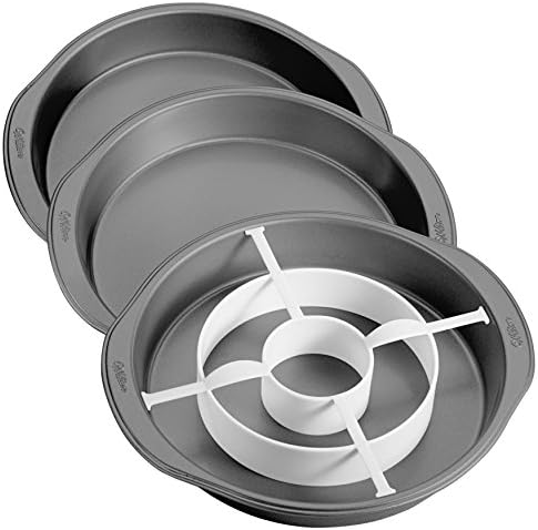 Wilton Round Checkerboard Cake Pan Set, 4-Piece, Steel