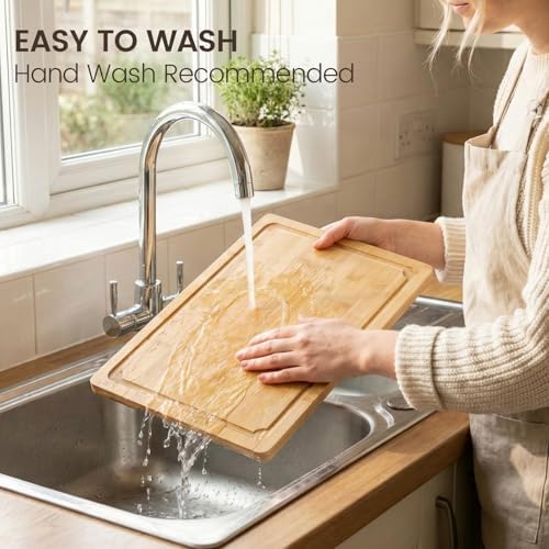 Empune Extra Large Cutting Board Set, Bamboo Cutting Boards for