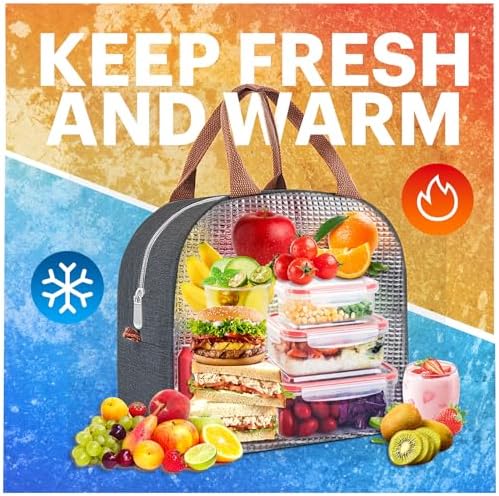 Lunch Bag for Women & Men Adult Insulated Lunch Box, Small Leakproof