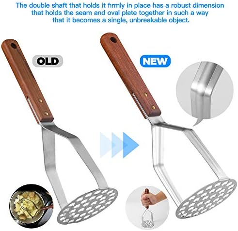 Potato Masher Stainless Steel Heavy Duty Strong Anti-slip Handle Not