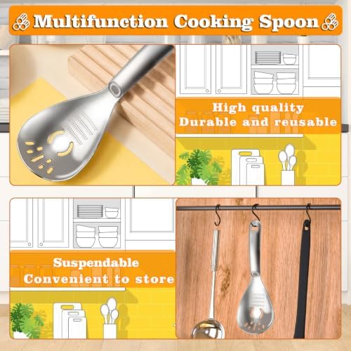 5 in 1 Multifunctional Cooking Spoon, 304 Stainless Steel Egg Yolk