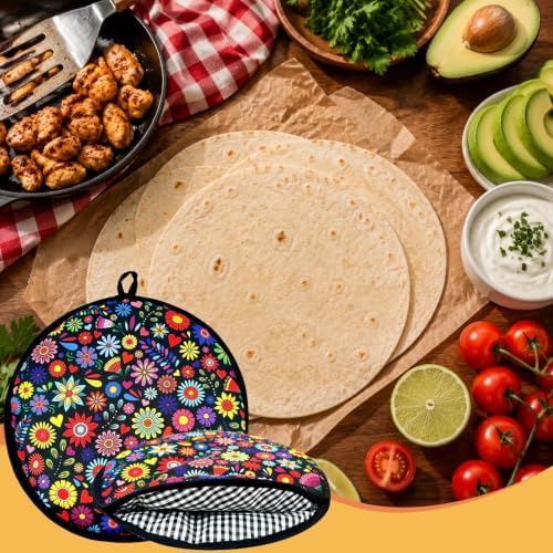 2 Pack Large Tortilla Warmers Premium Insulated Fabric Pouch Keeps