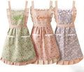 Personalized Embroidered Floral Apron for Women with Name, Vintage