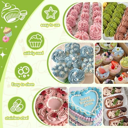 FANTEXY Dessert Decorating Syringe Set, Stainless Steel Icing Piping