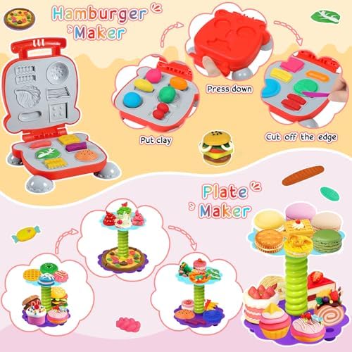4 in 1 Color Dough Set for Kids, 59 Pieces