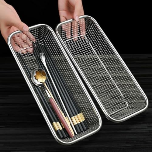 2Pcs Dishwasher Baskets, Stainless Steel Mesh Drain for Kitchen Small