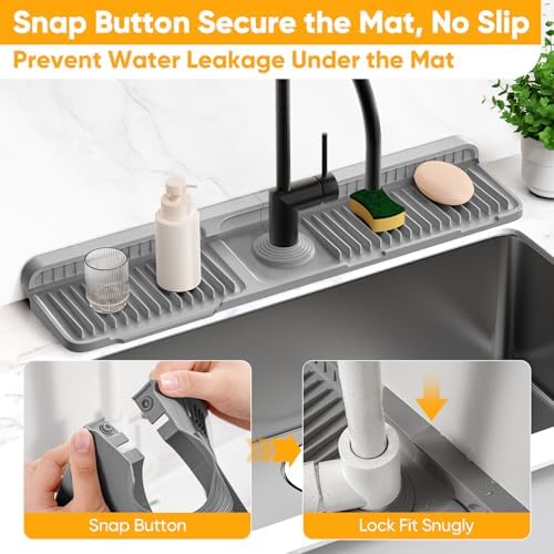24'' Faucet Mat for Kitchen Sink Water Splash Guard