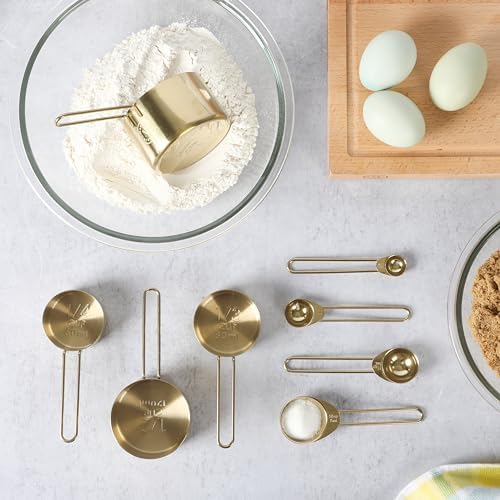 Martha Stewart Richburn 4-Piece Gold Stainless Steel Measuring Spoons