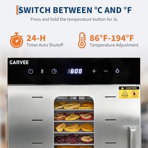 800W Food Dehydrator Machine, 10 Trays