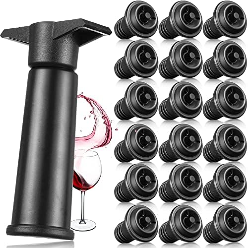 Honoson 18 Pcs Bottle Stoppers Vacuum Pump Set Air Remover Preserver