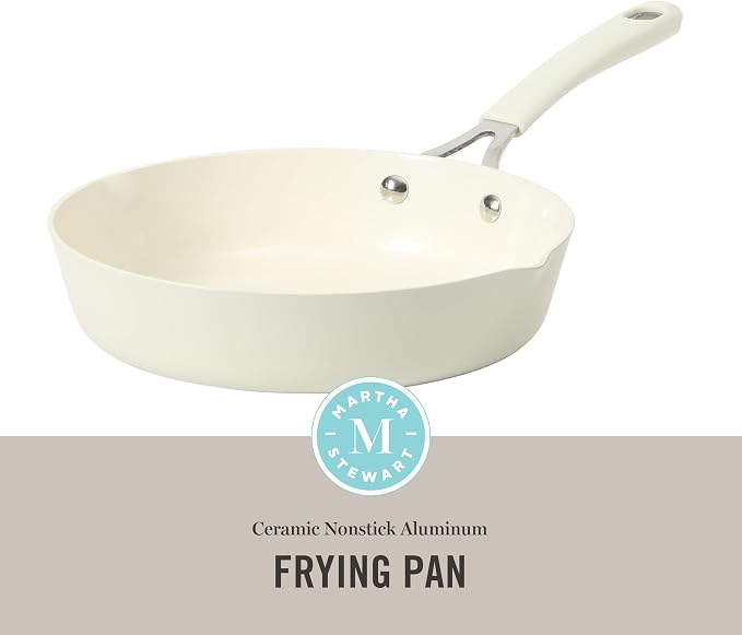 Martha Stewart Heathland 9.5 Inch Aluminum Cookware Non-Toxic Premium Ceramic - Image 2