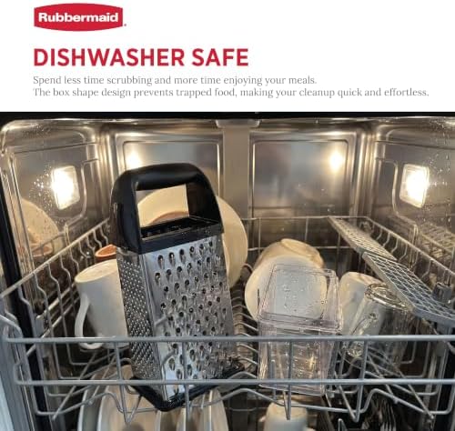 Rubbermaid EZ Grip Box Grater, Stainless Steel Cheese Grater &