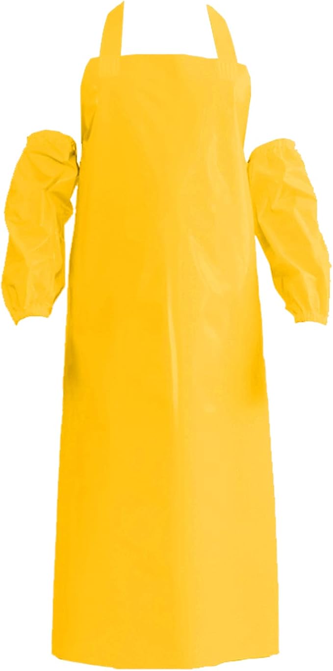 ELEBOX Waterproof Oil Proof Bib Apron Utility Apron Chemical Resistant Apron - Image 6
