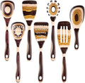 Gudamaye 7-Piece Brown Pakkawood Utensil Set