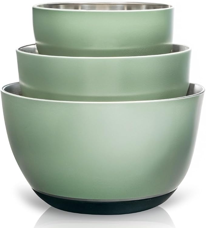 WHYSKO Stainless Steel Mixing Bowls Set of 3 by WHYSKO