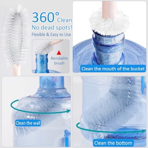 2 Pack 29.5" Bottle Brush Extra Long Stainless Steel Bottle Brushes