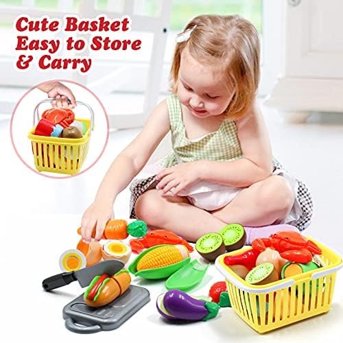Kids Pretend Play Kitchen Toys Accessories Set, 32pcs Stainless Steel