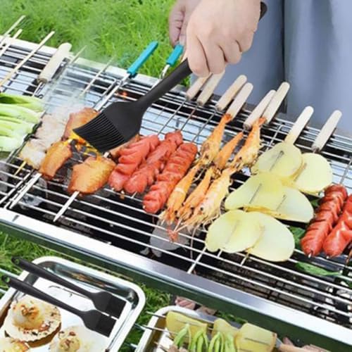 4 Piece Silicone Pastry Brush Set for Baking Kitchen Oil Application