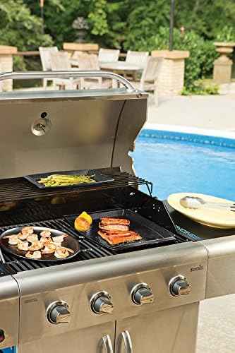 Lodge Pre-Seasoned Cast Iron Rectangular Griddle, 15 x 12.25 Inches