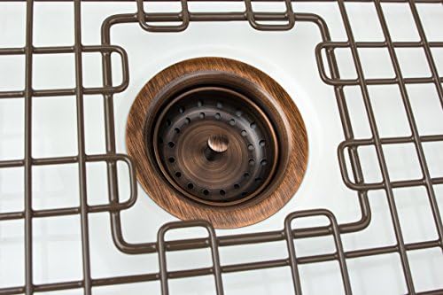 Sinkology TB35-01 Kitchen Sink Basket Strainer, Antique Copper