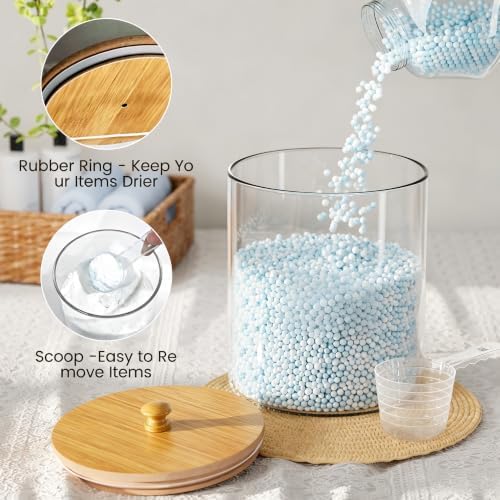 HomePekite Glass Laundry Pods Container & Dryer Sheet Holder, 2+1 Pack