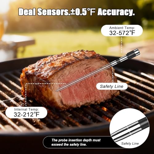 Smart Wireless Meat Thermometer, 2 Probes, 800ft Range