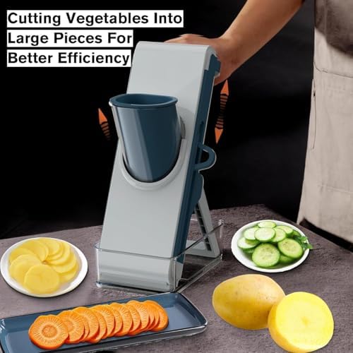 Eletronova Mandoline Slicer with Container, Grey
